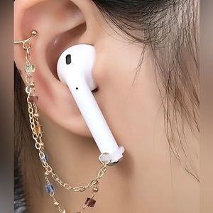 Ear Pods Accessory Clip Chain Anti Loss Air Pod Holder Choice: Multi color Gems